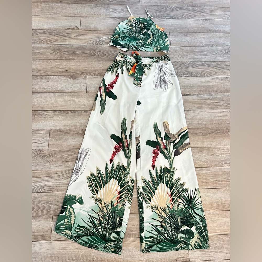 Tropical Print Women's Jumpsuit
